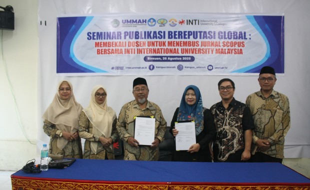 Tingkatkan Mutu Riset, UMMAH Tandatangani Kerja Sama dengan INTI  International Malaysia