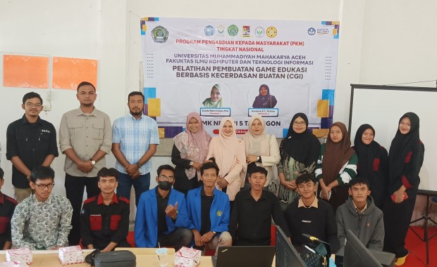 Mahasiswa Prodi Teknologi Informatika UMMAH isi Pelatihan Pembuatan Game Edukasi Berbasis Kecerdasan Buatan