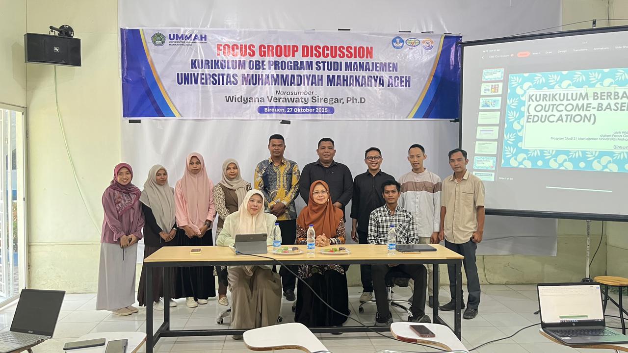 Prodi Manajemen UMMAH Gelar FGD Penyusunan dan Evaluasi Kurikulum Berbasis OBE