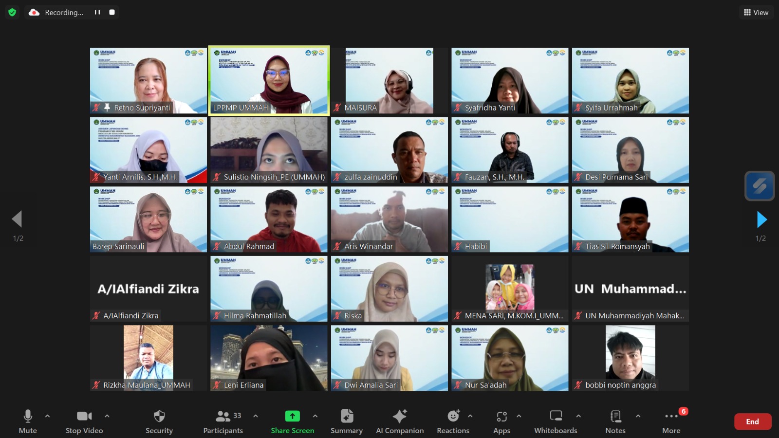 LP2MP UMMAH Gelar Workshop Penguatan Kapasitas Dosen dalam Penyusunan Proposal Hibah DPPM BIMA